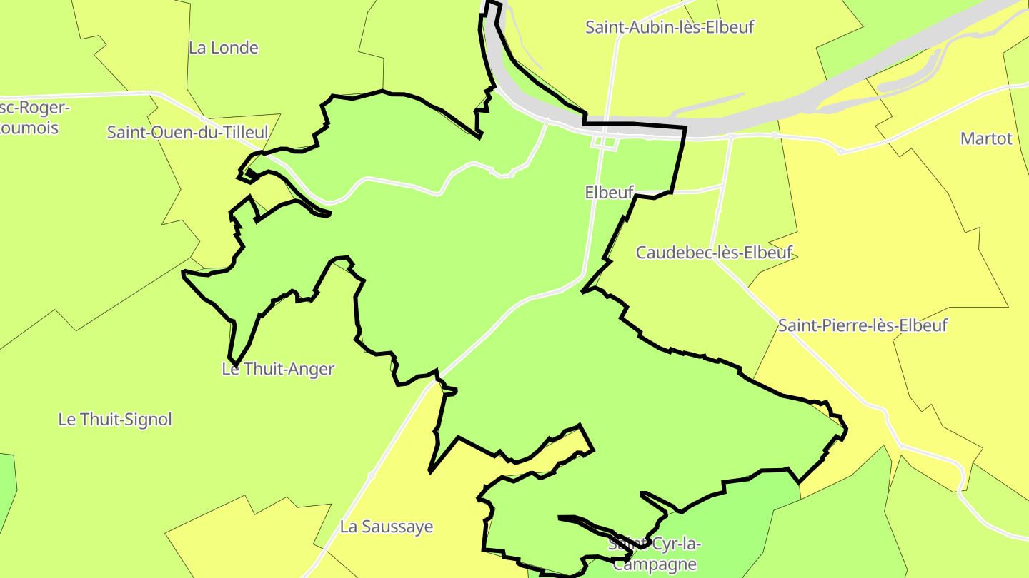 Carte des prix de l'immobilier Elbeuf