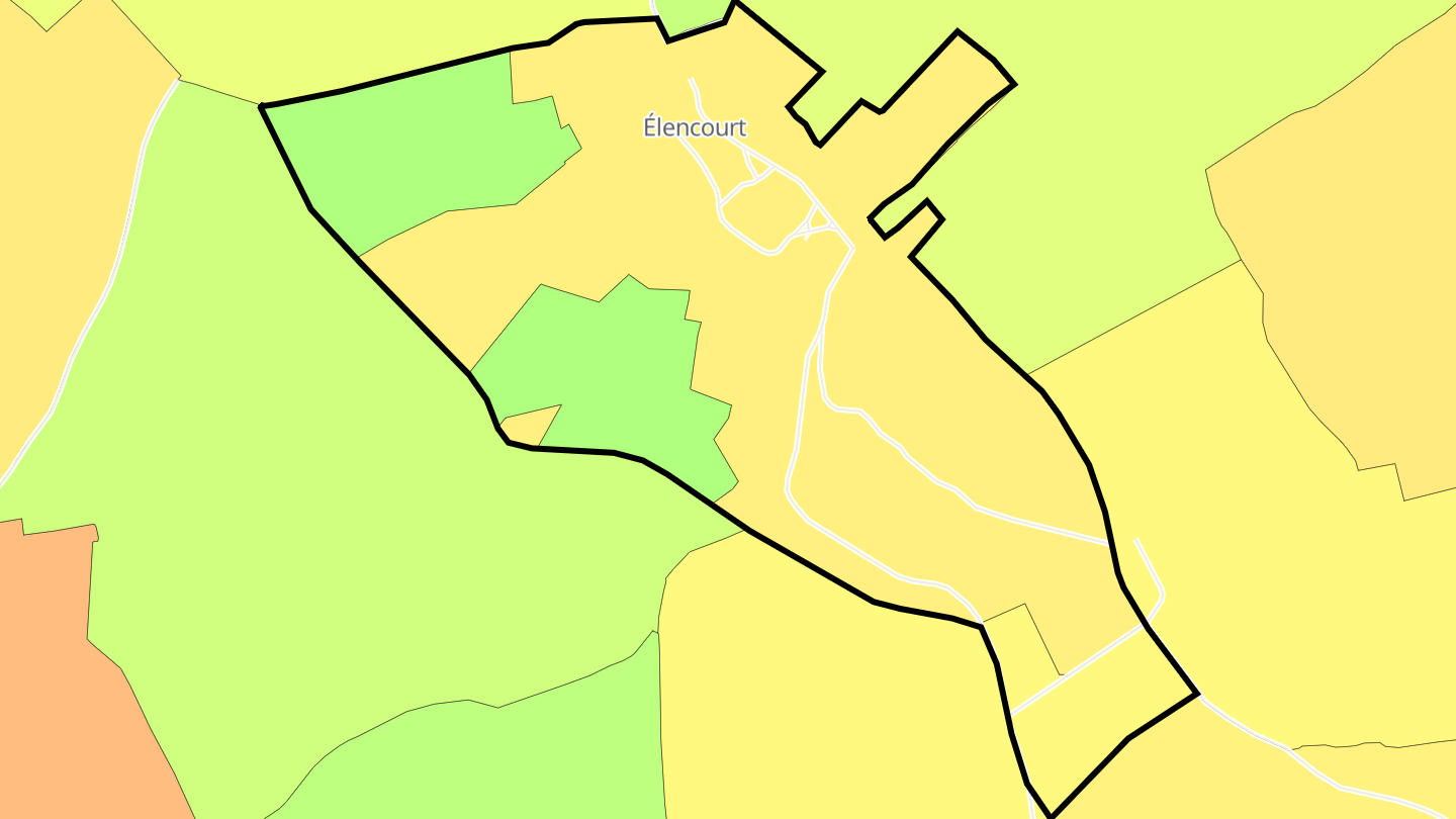 Carte des prix de l'immobilier Élencourt
