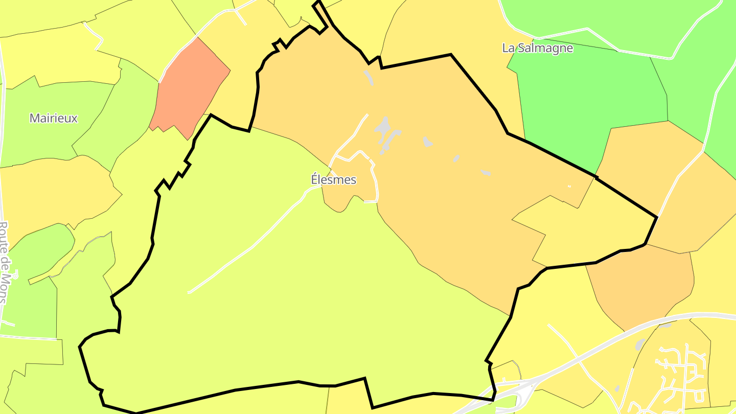 Carte des prix de l'immobilier Élesmes