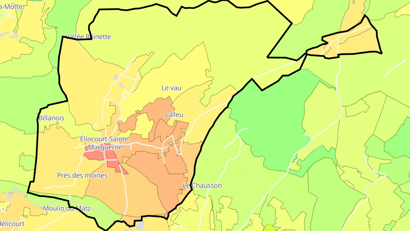 Carte des prix de l'immobilier Élincourt-Sainte-Marguerite