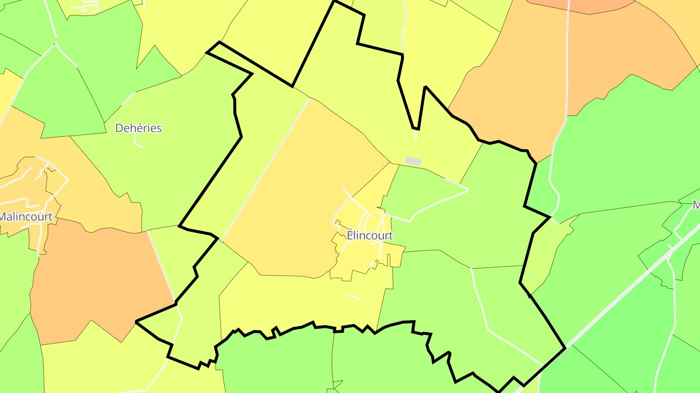 Carte des prix de l'immobilier Élincourt