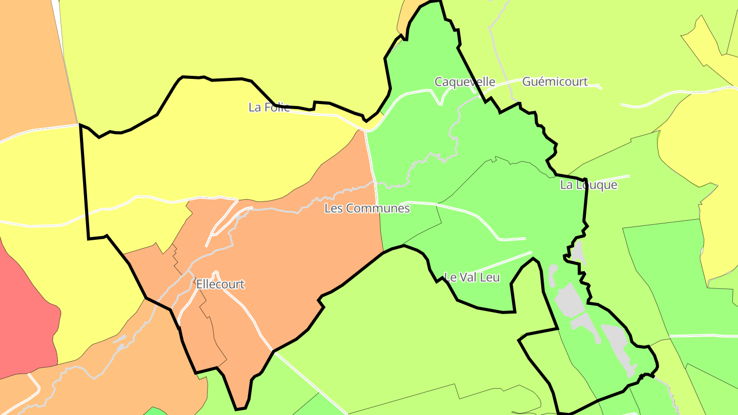 Carte des prix de l'immobilier Ellecourt