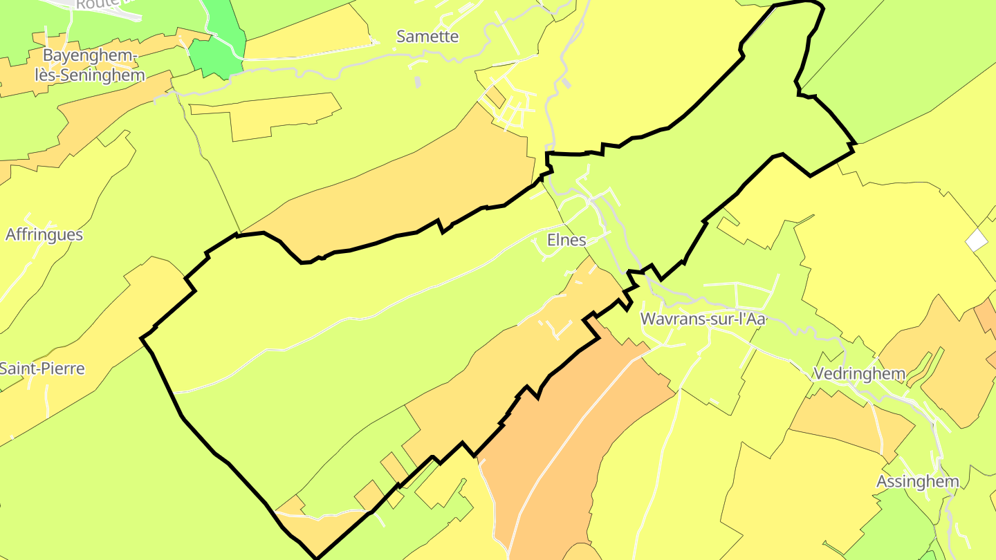 Carte des prix de l'immobilier Elnes