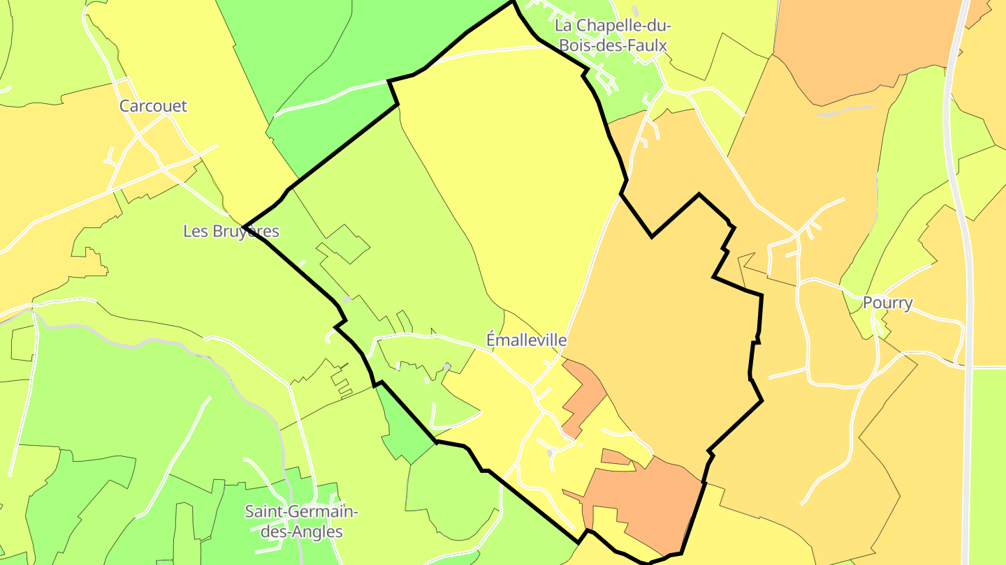 Carte des prix de l'immobilier Émalleville
