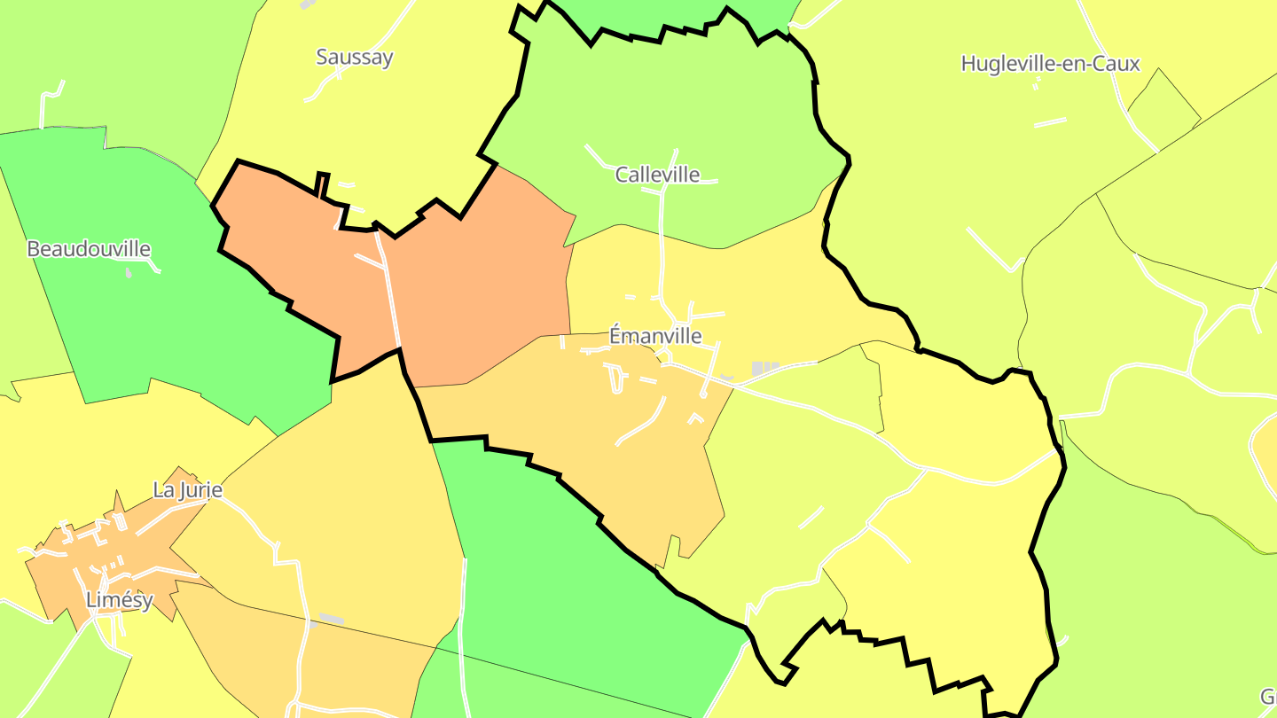 Carte des prix de l'immobilier Émanville