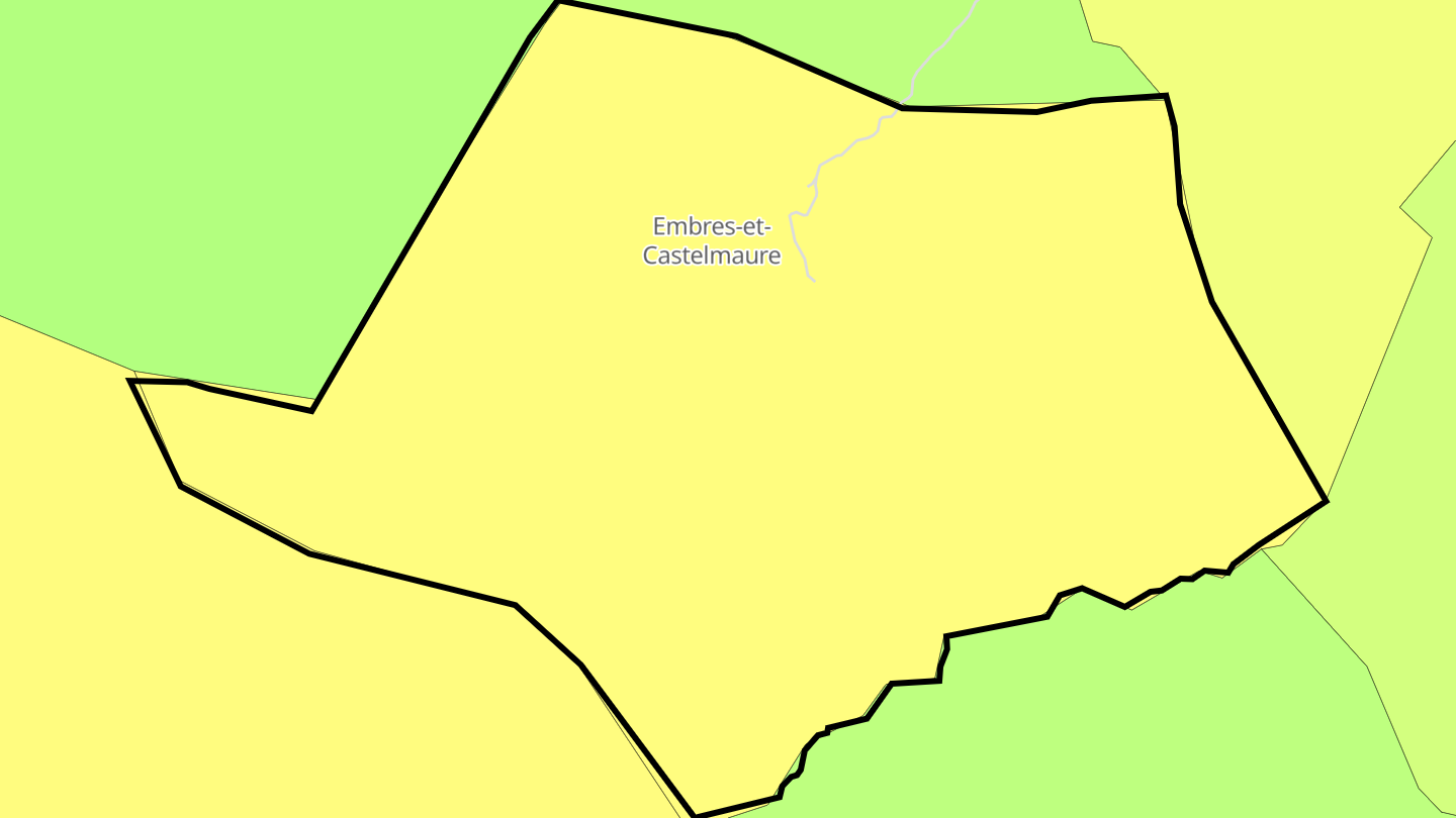 Carte des prix de l'immobilier Embres-et-Castelmaure