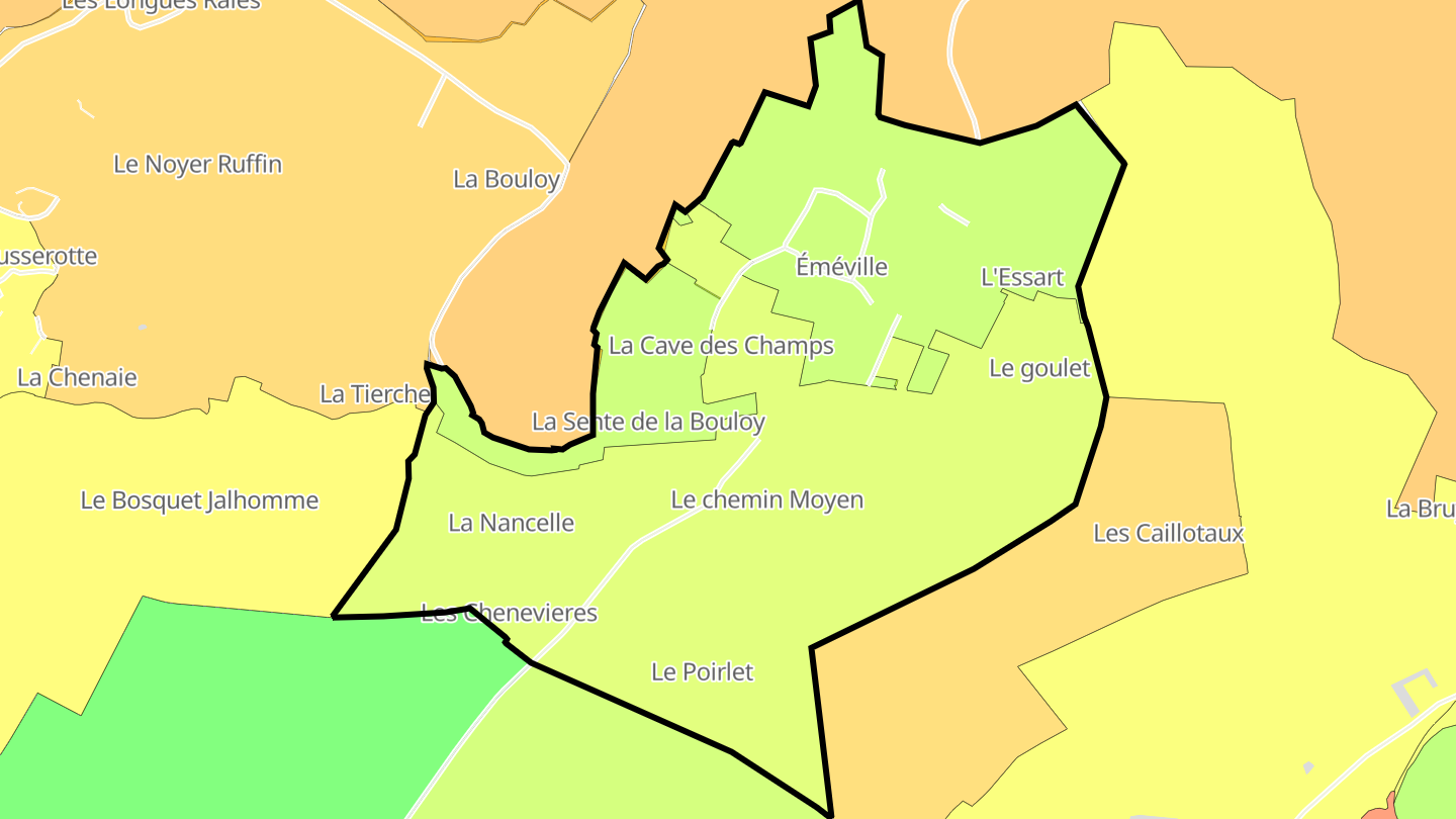 Carte des prix de l'immobilier Éméville