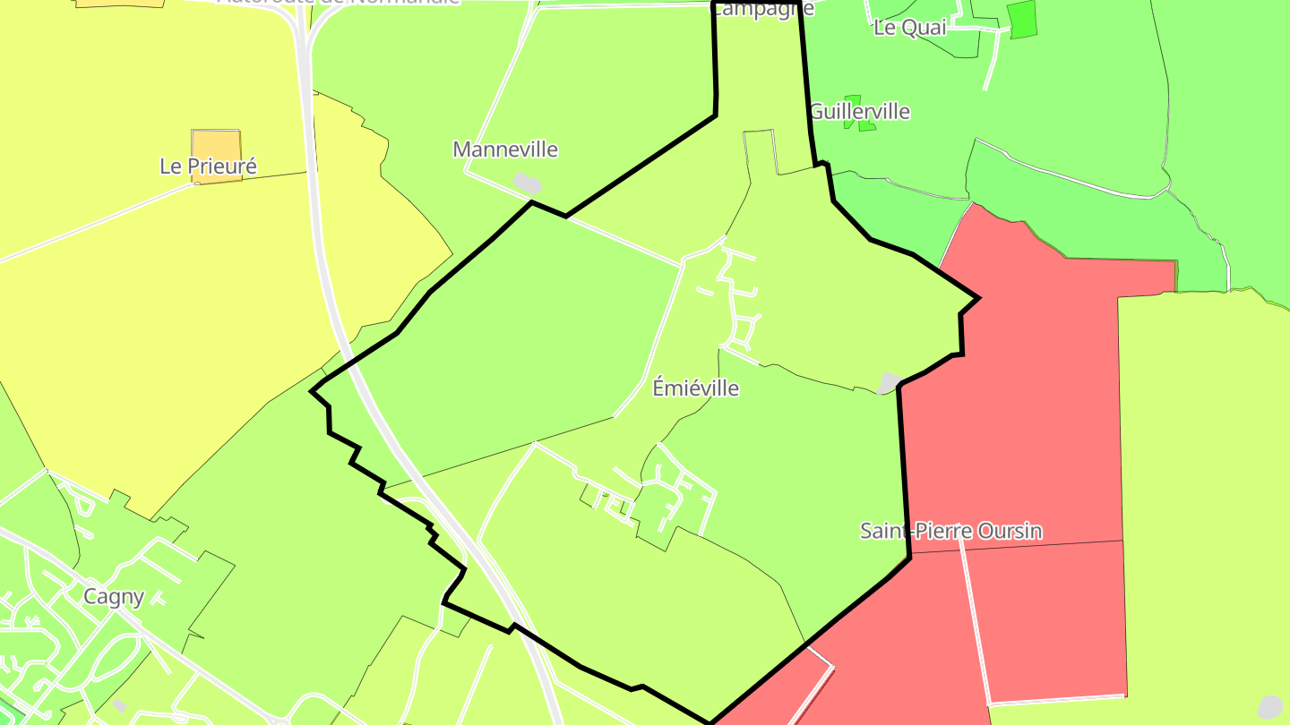 Carte des prix de l'immobilier Émiéville