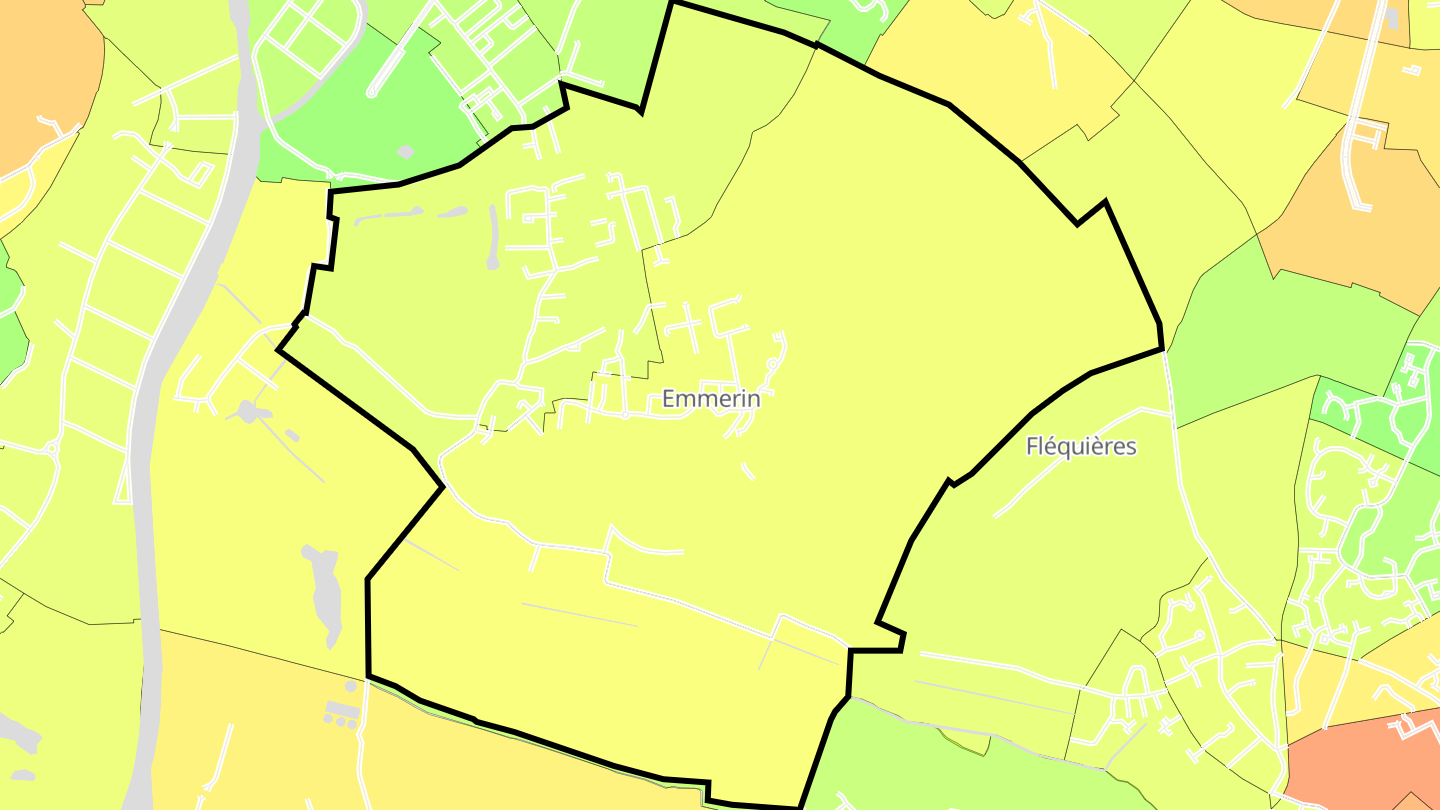 Carte des prix de l'immobilier Emmerin