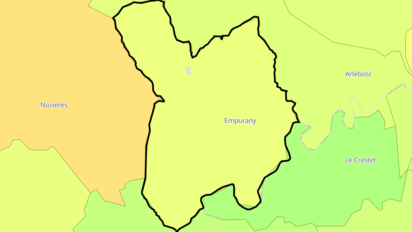 Carte des prix de l'immobilier Empurany