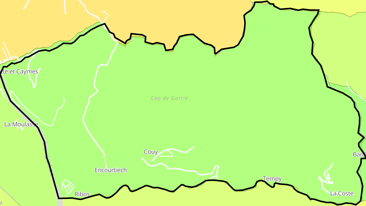 Carte des prix de l'immobilier Encourtiech