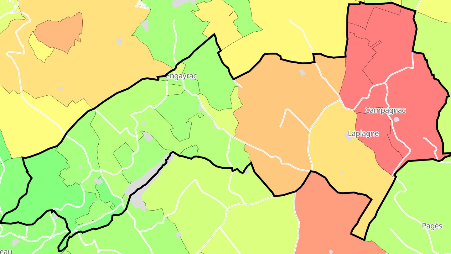 Carte des prix de l'immobilier Engayrac