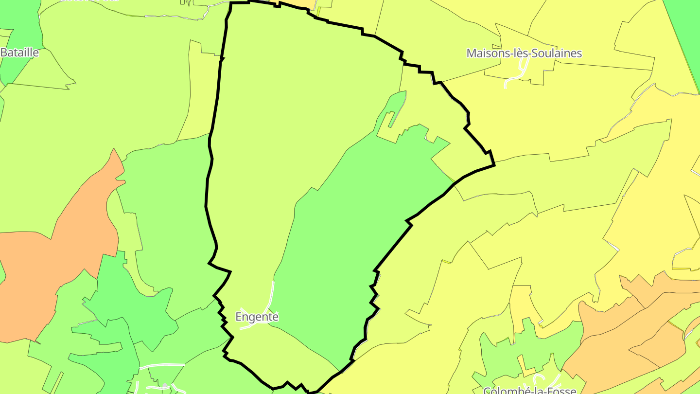 Carte des prix de l'immobilier Engente