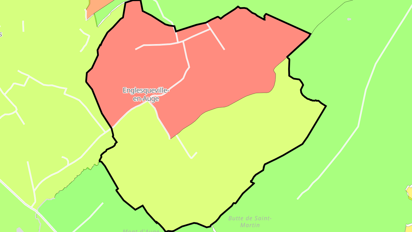 Carte des prix de l'immobilier Englesqueville-en-Auge