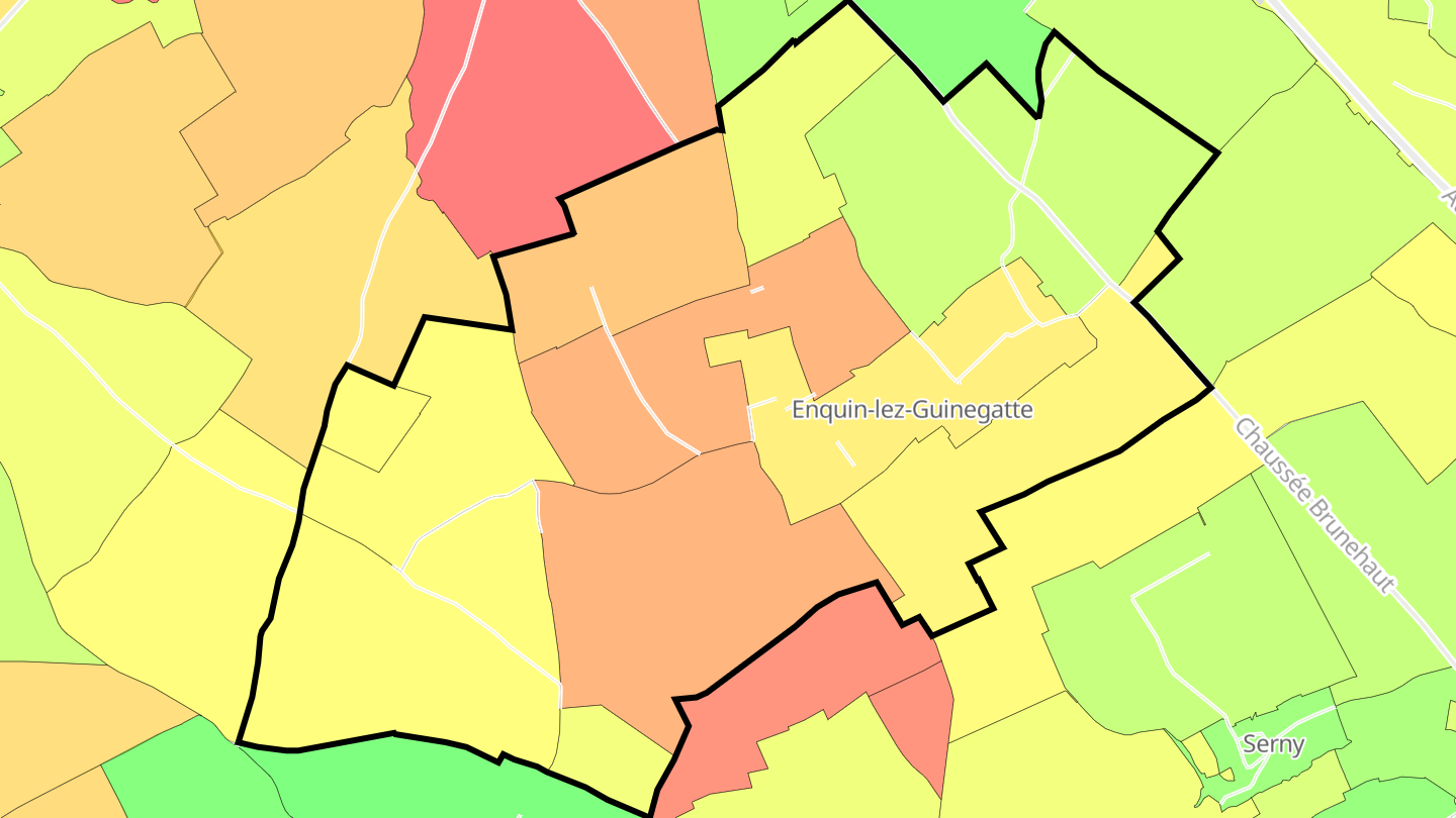 Carte des prix de l'immobilier Enguinegatte