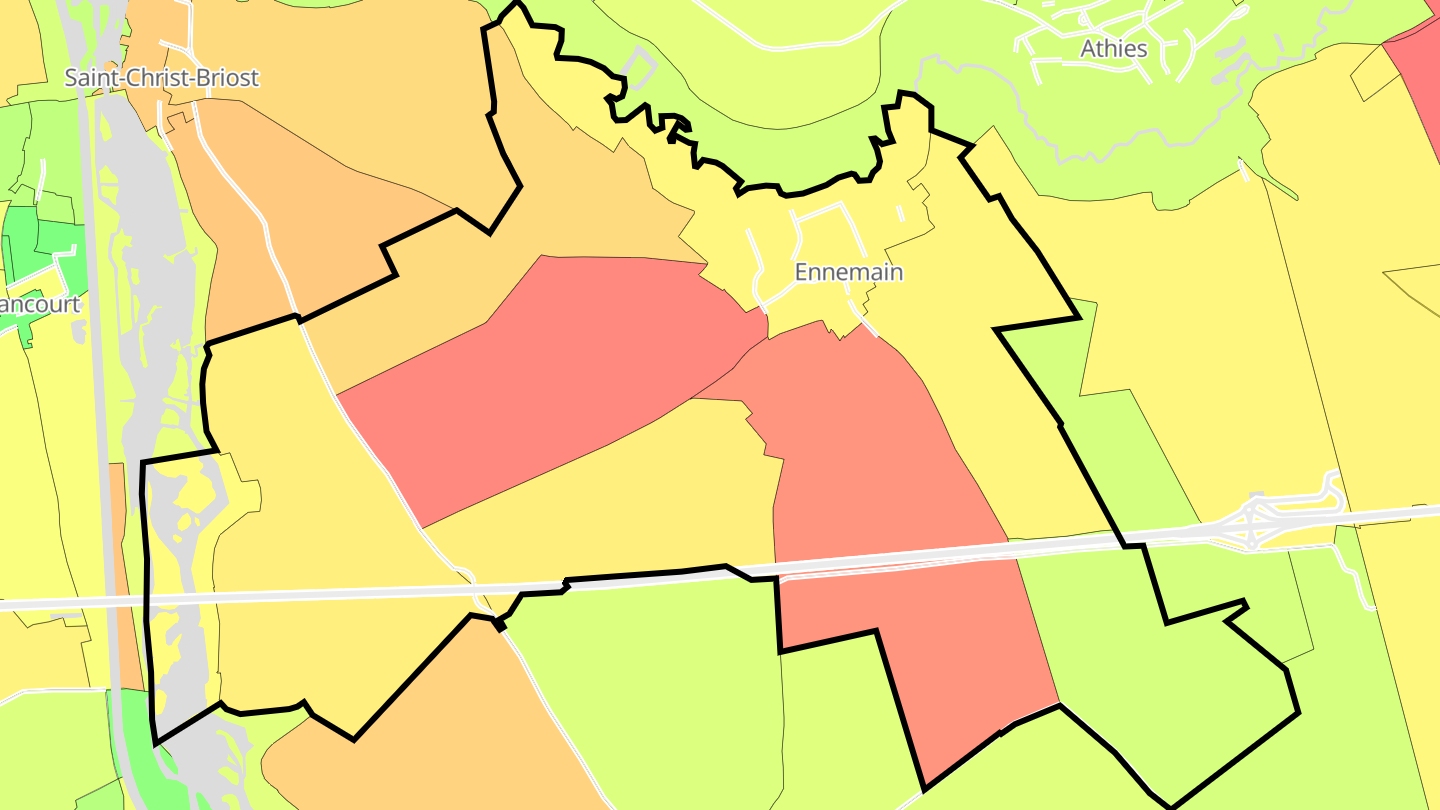 Carte des prix de l'immobilier Ennemain