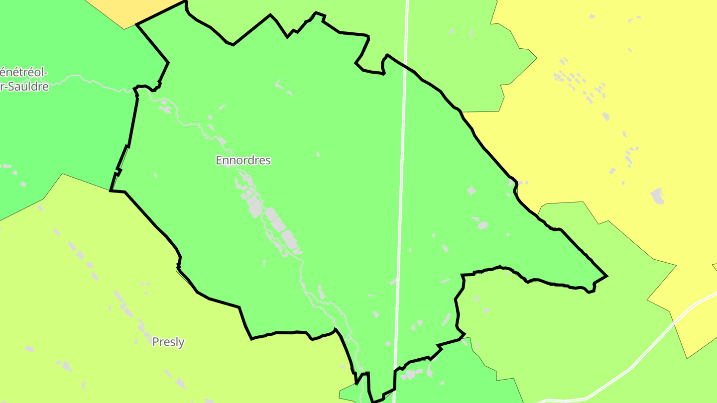 Carte des prix de l'immobilier Ennordres