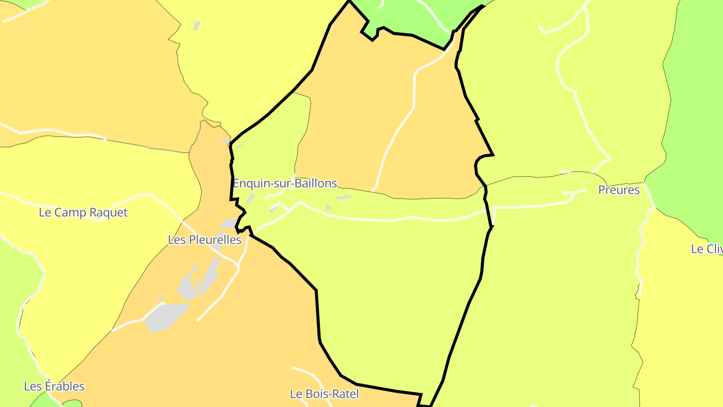Carte des prix de l'immobilier Enquin-sur-Baillons