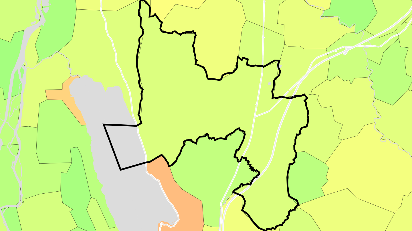 Carte des prix de l'immobilier Entrelacs