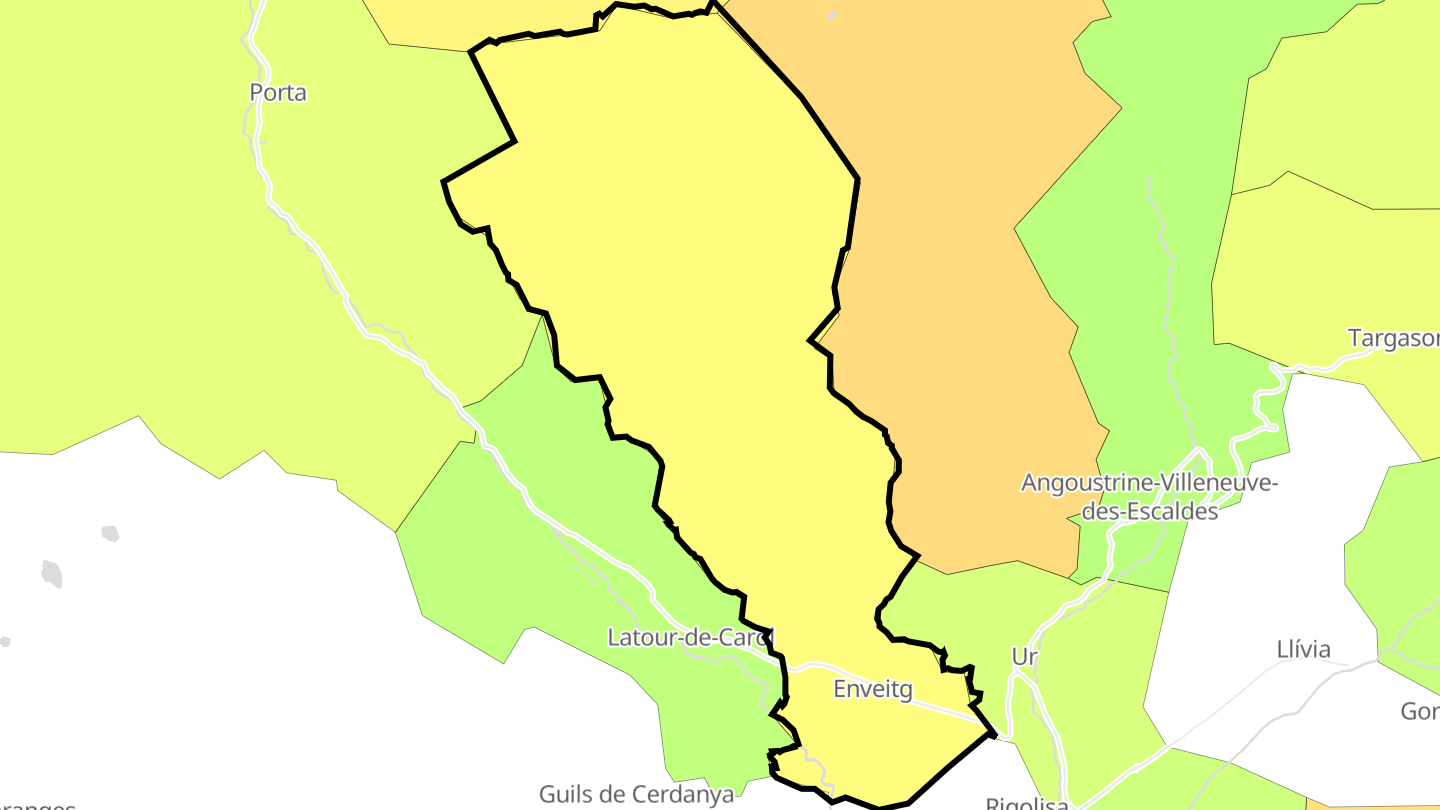 Carte des prix de l'immobilier Enveitg