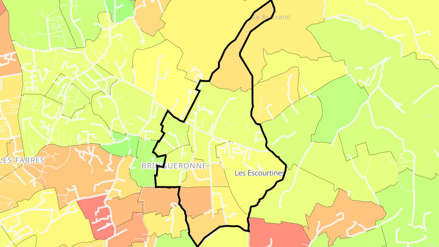 Carte des prix de l'immobilier Éoures
