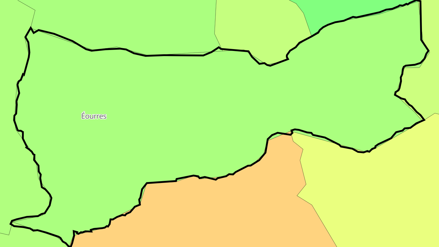 Carte des prix de l'immobilier Éourres