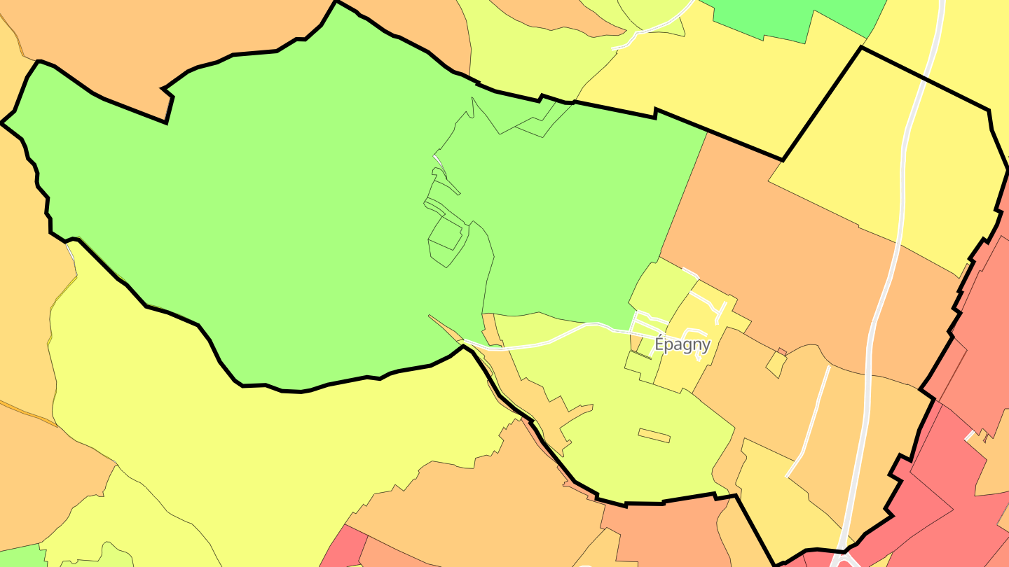 Carte des prix de l'immobilier Épagny