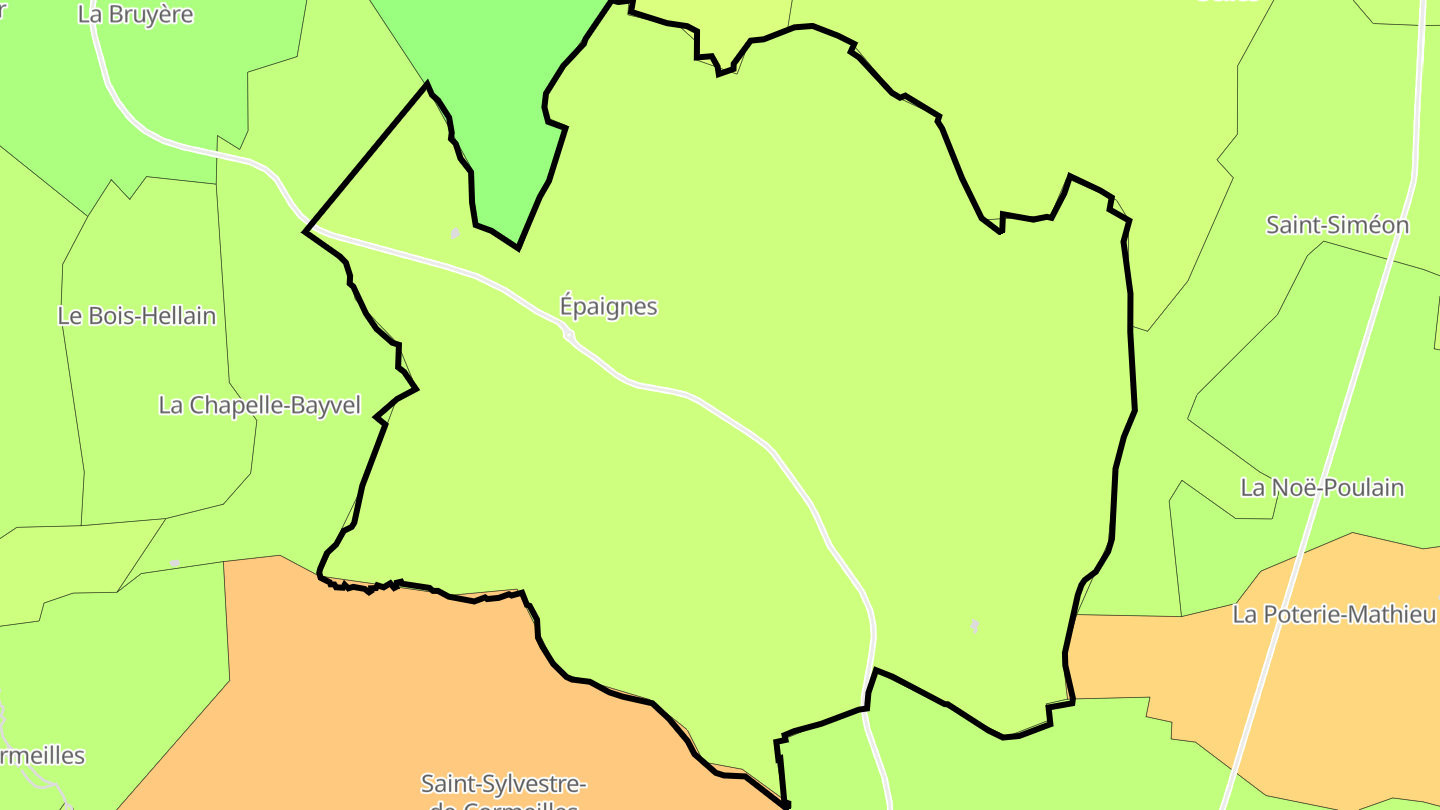 Carte des prix de l'immobilier Épaignes