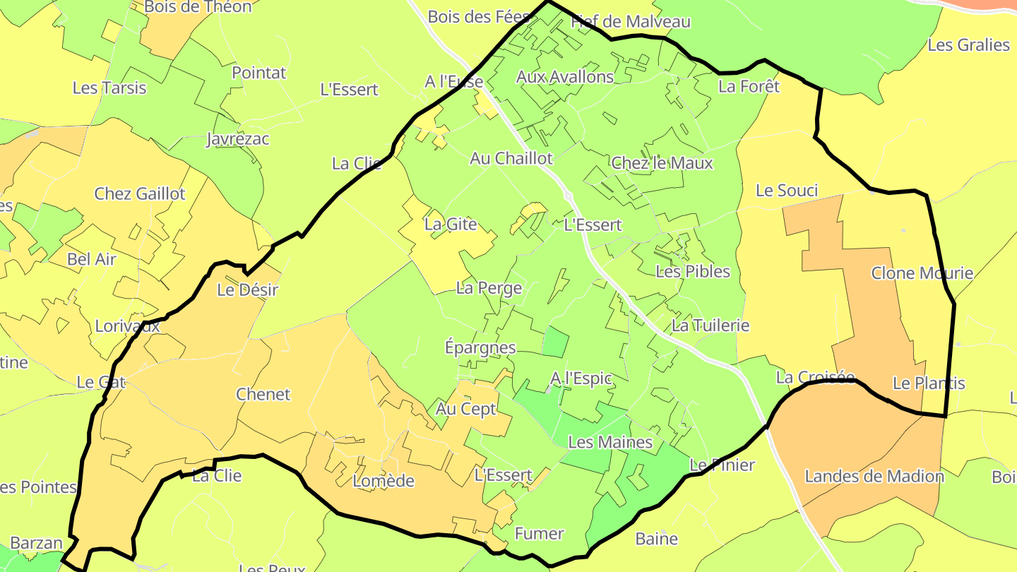 Carte des prix de l'immobilier Épargnes