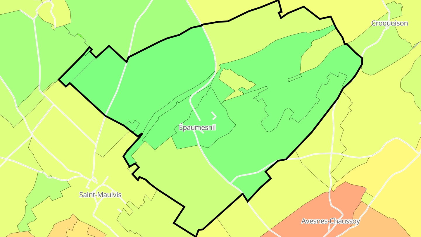 Carte des prix de l'immobilier Épaumesnil