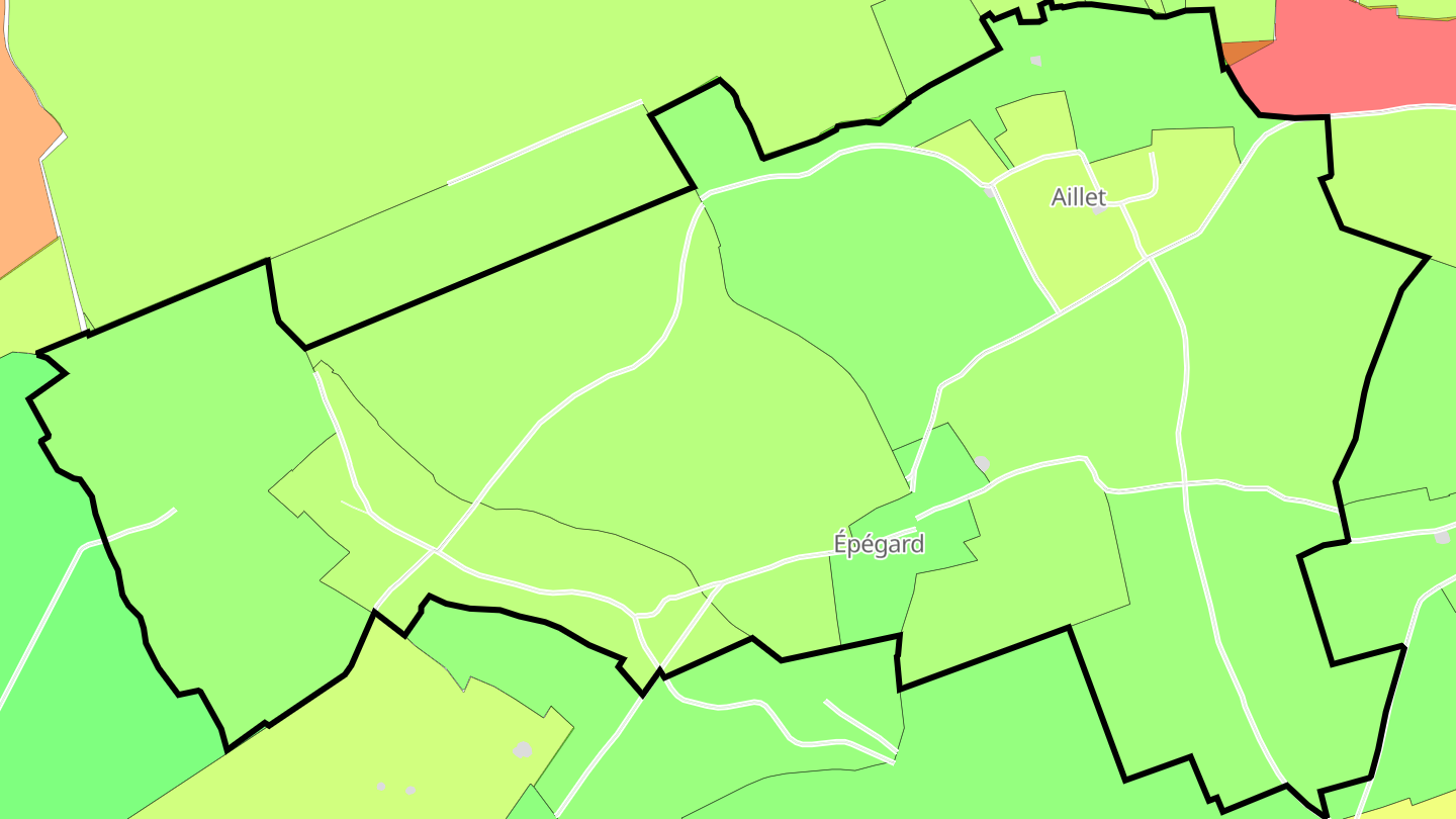 Carte des prix de l'immobilier Épégard