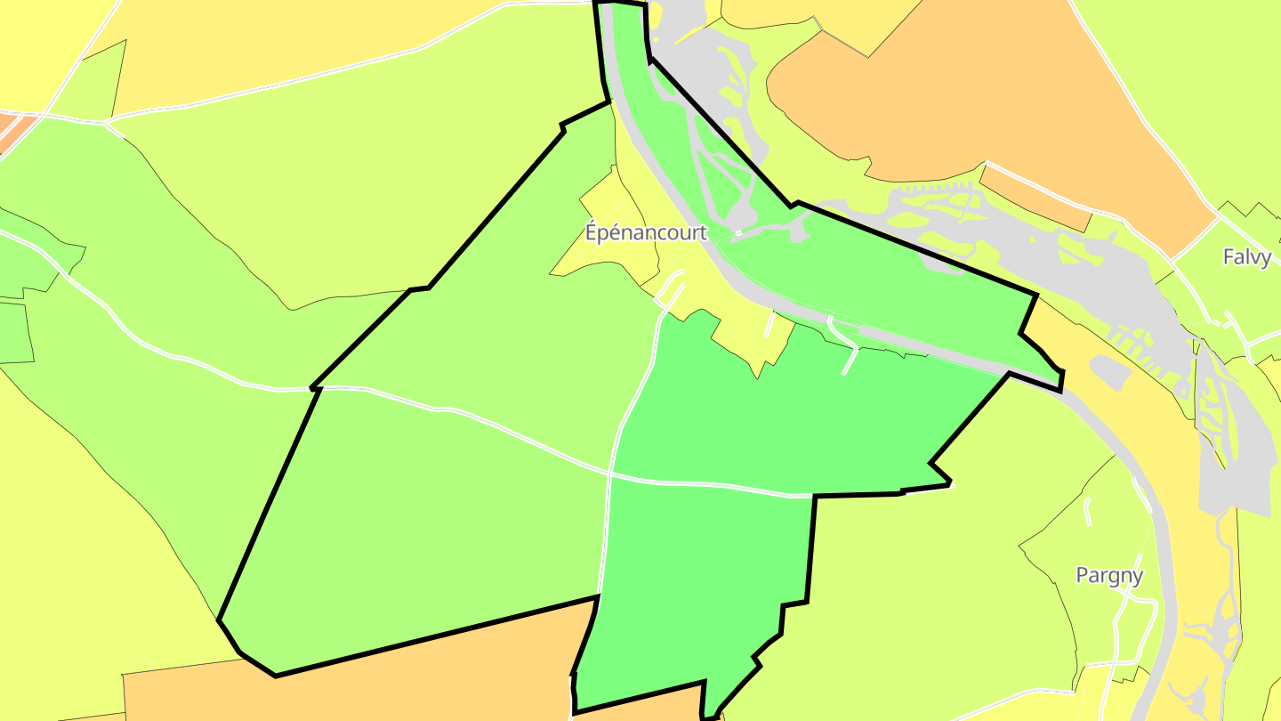 Carte des prix de l'immobilier Épénancourt