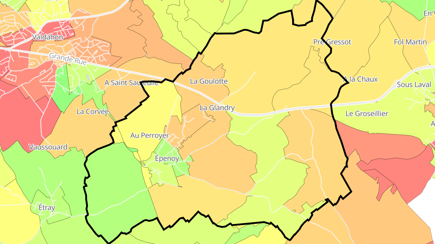 Carte des prix de l'immobilier Épenoy