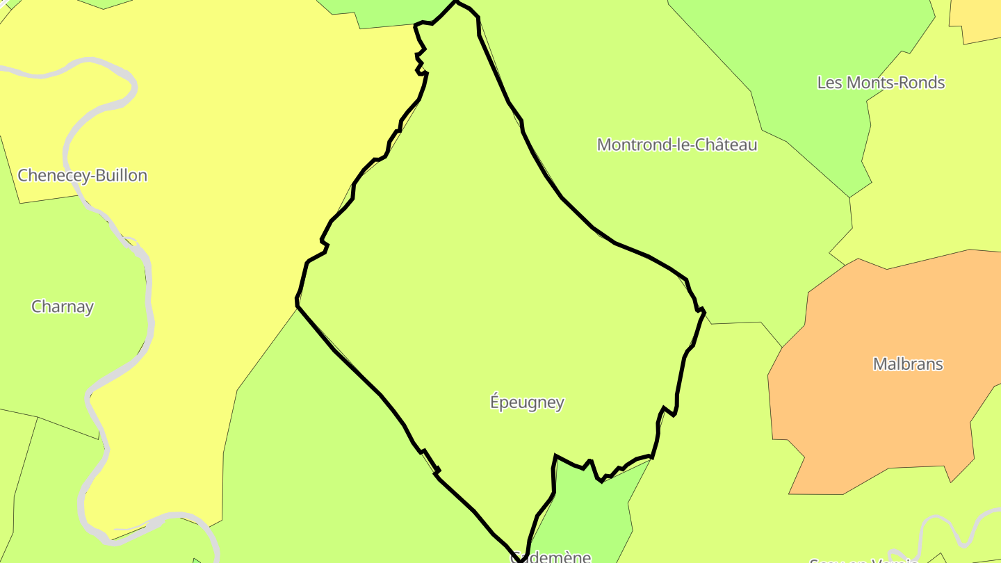 Carte des prix de l'immobilier Épeugney
