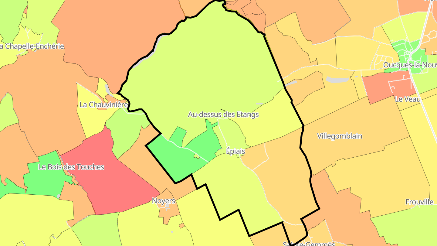 Carte des prix de l'immobilier Épiais