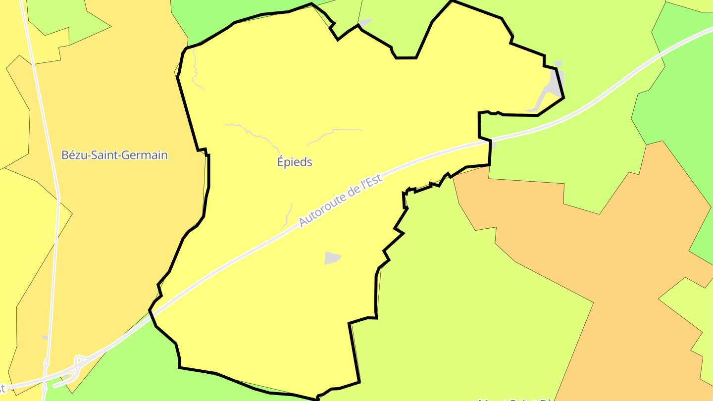 Carte des prix de l'immobilier Épieds