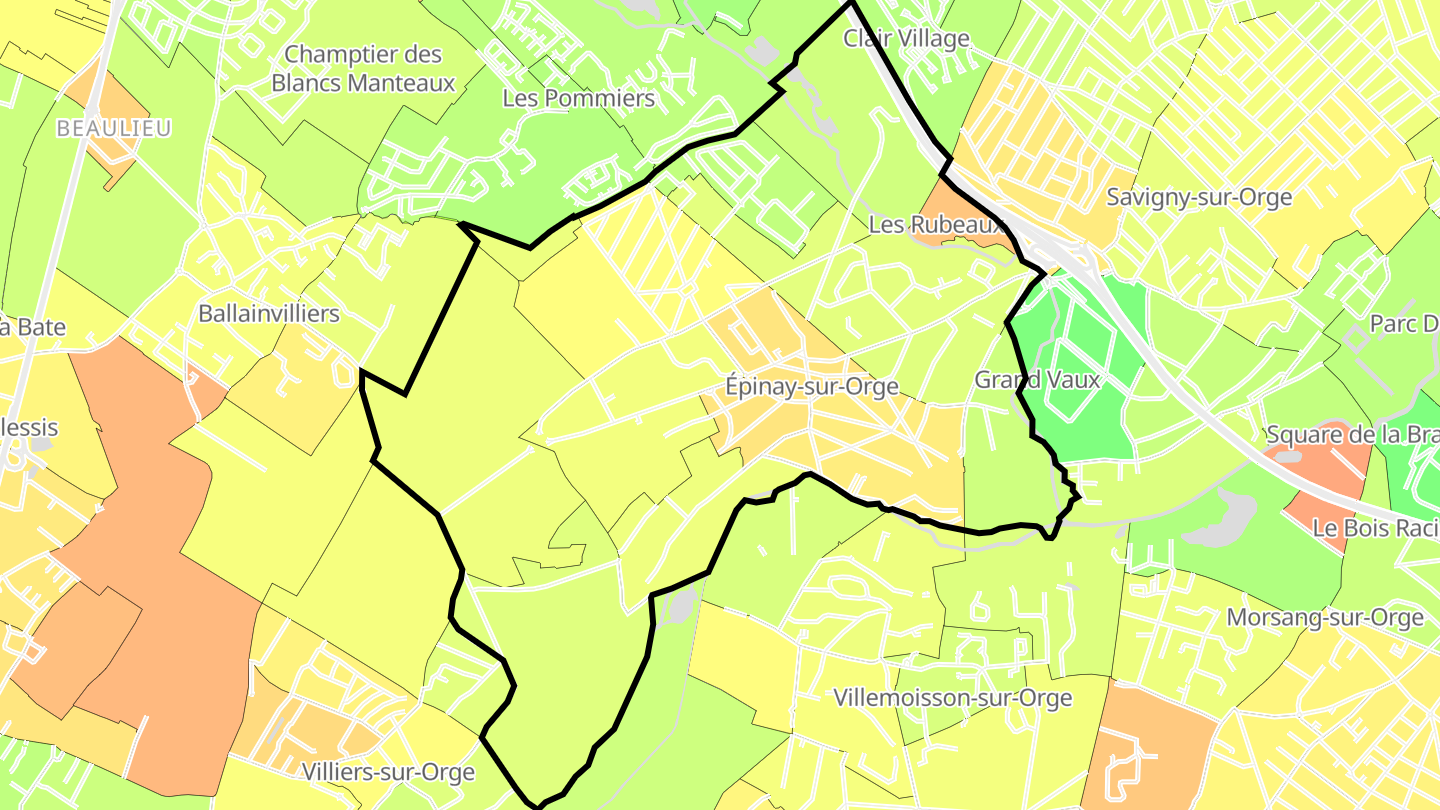 Carte des prix de l'immobilier Épinay-sur-Orge