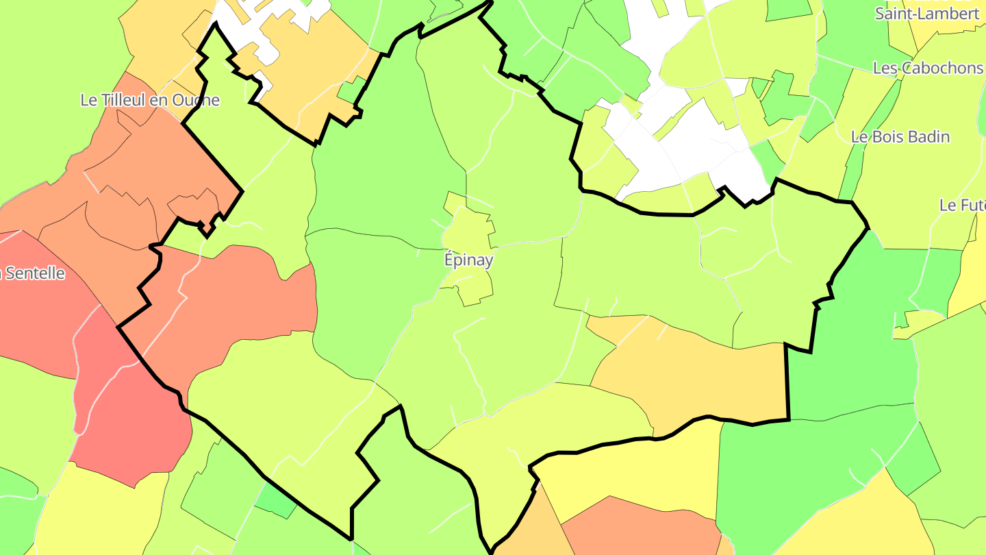 Carte des prix de l'immobilier Épinay