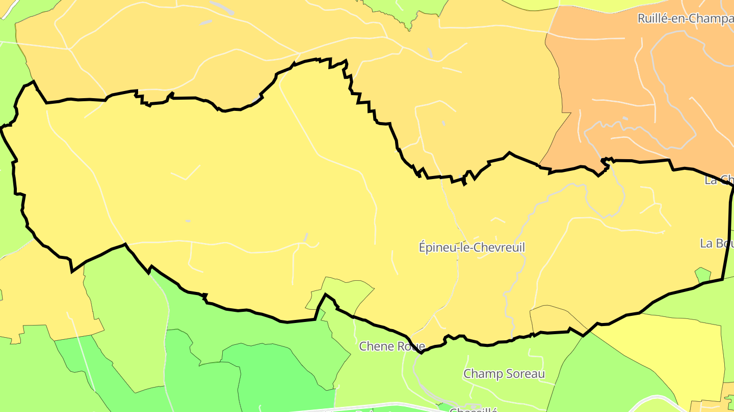 Carte des prix de l'immobilier Épineu-le-Chevreuil