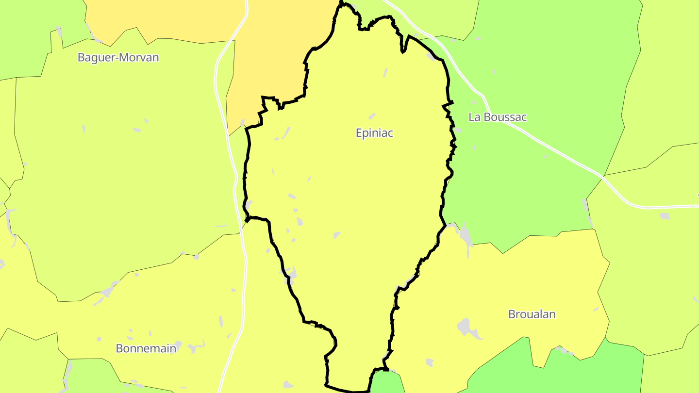 Carte des prix de l'immobilier Epiniac