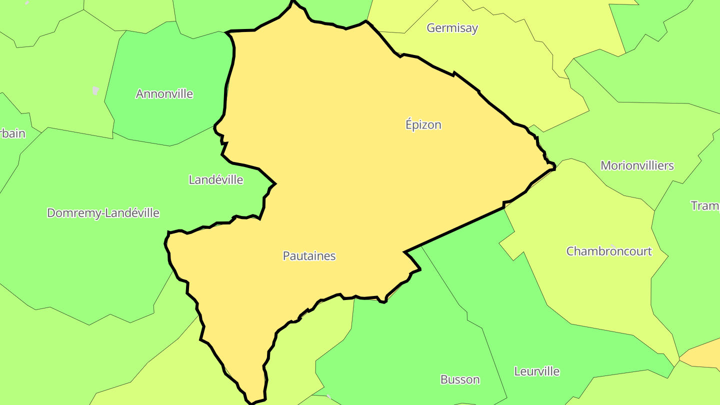 Carte des prix de l'immobilier Épizon