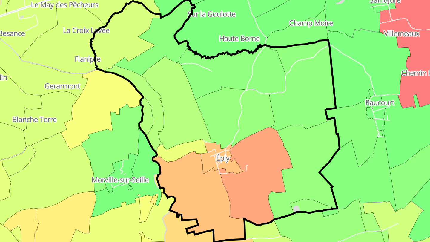 Carte des prix de l'immobilier Éply
