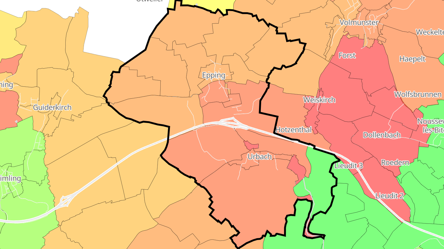 Carte des prix de l'immobilier Epping