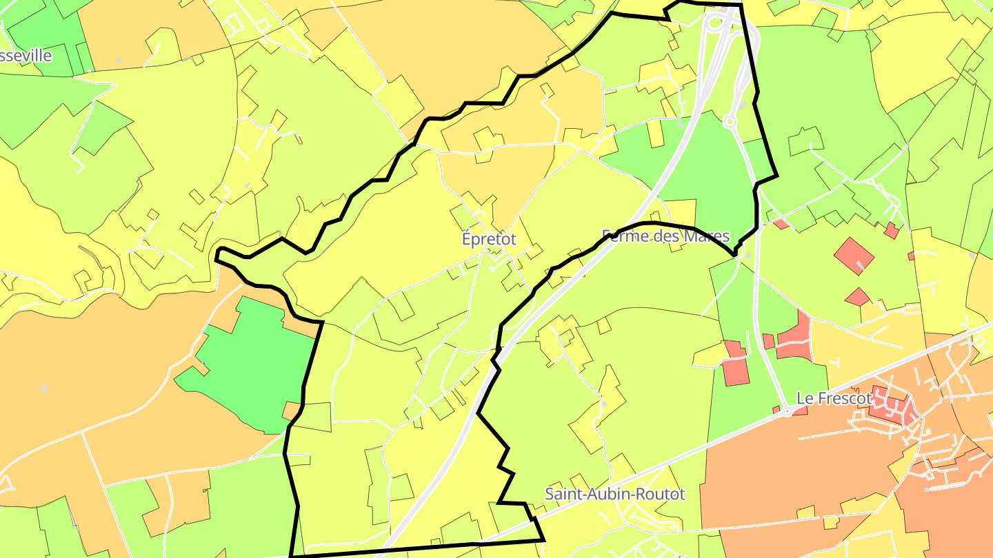 Carte des prix de l'immobilier Épretot