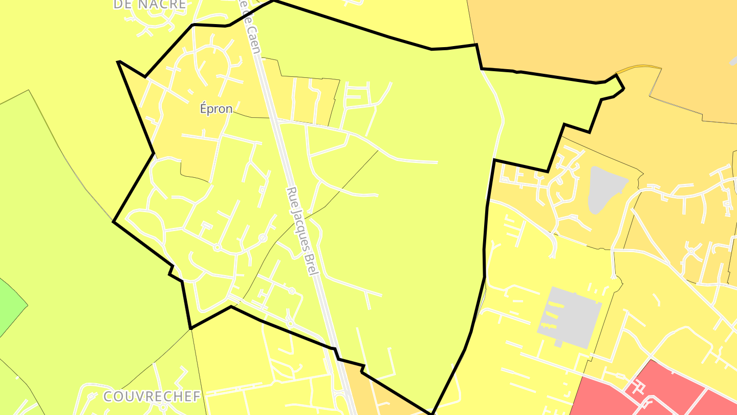 Carte des prix de l'immobilier Épron