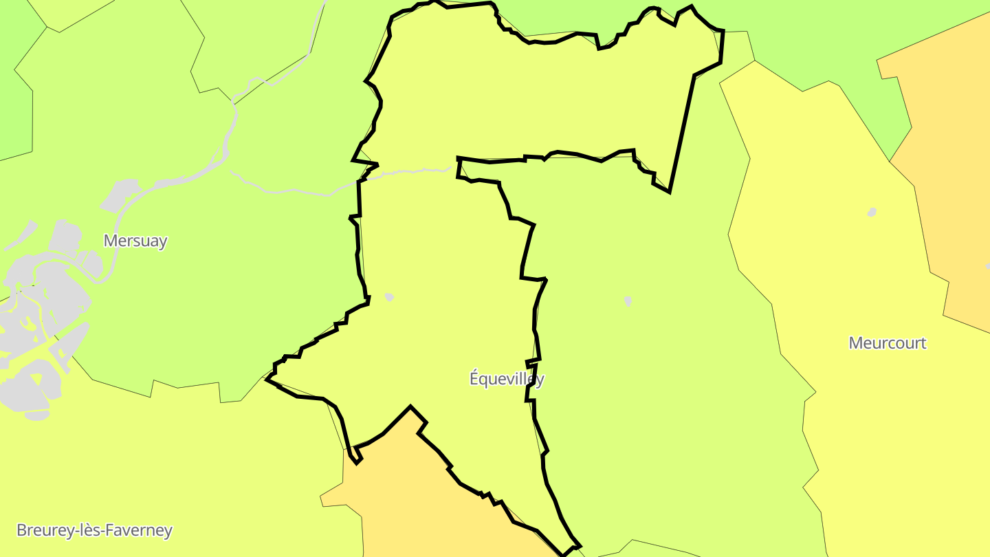 Carte des prix de l'immobilier Équevilley