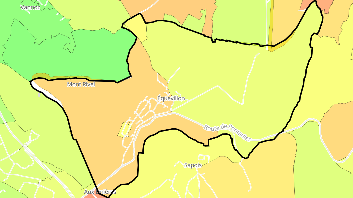 Carte des prix de l'immobilier Équevillon