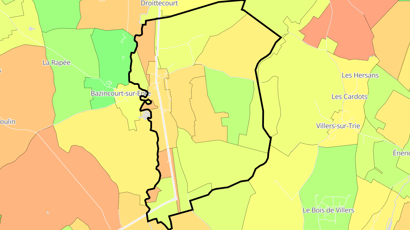 Carte des prix de l'immobilier Éragny-sur-Epte