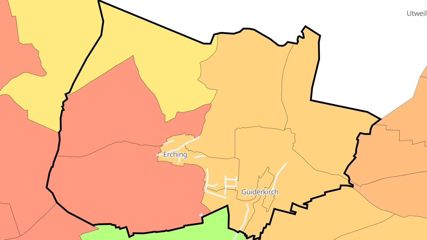 Carte des prix de l'immobilier Erching