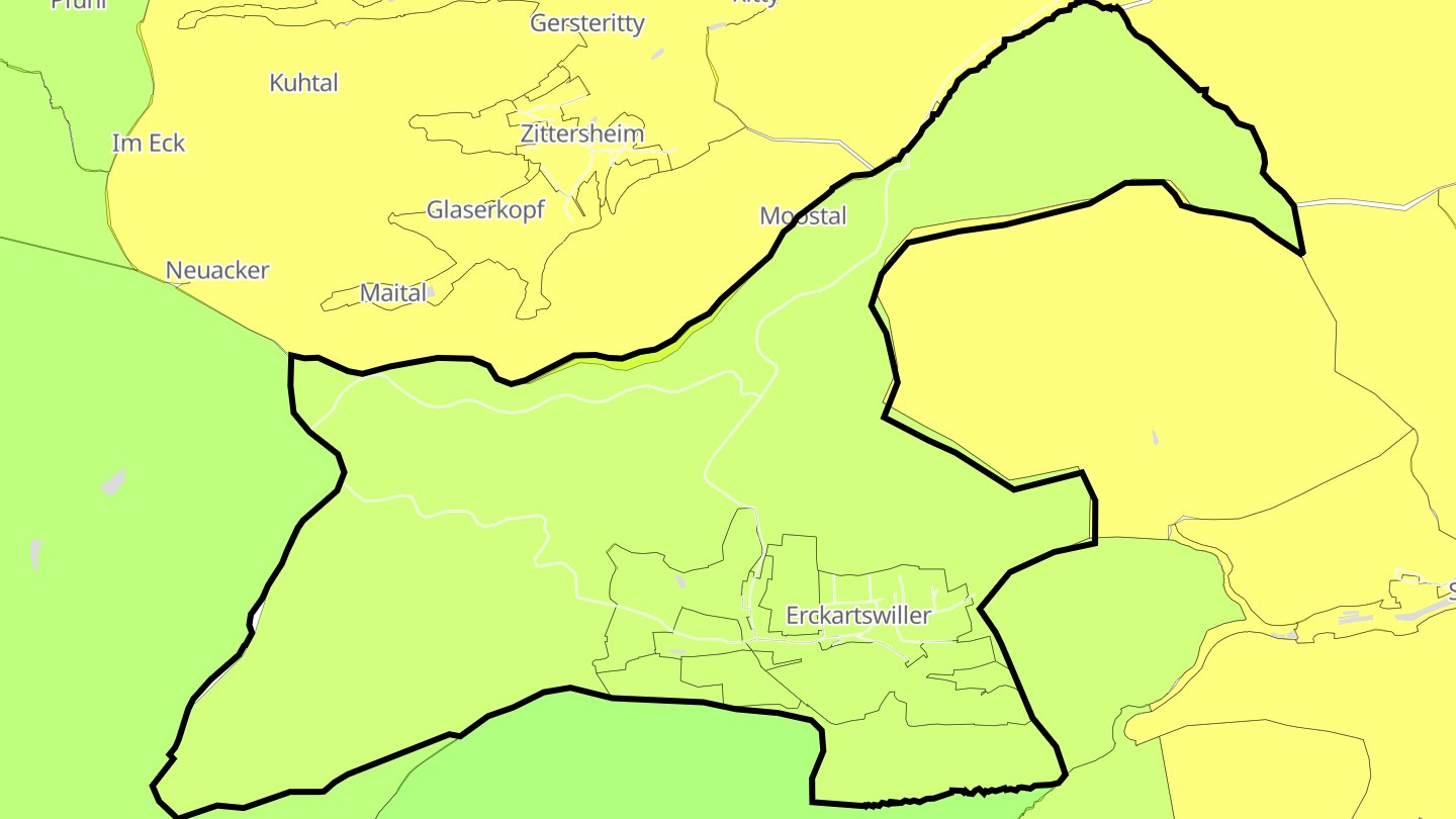 Carte des prix de l'immobilier Erckartswiller
